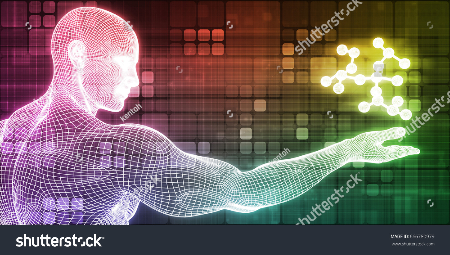 Science Research Molecule Concept Presentation 3d Stock Illustration ...