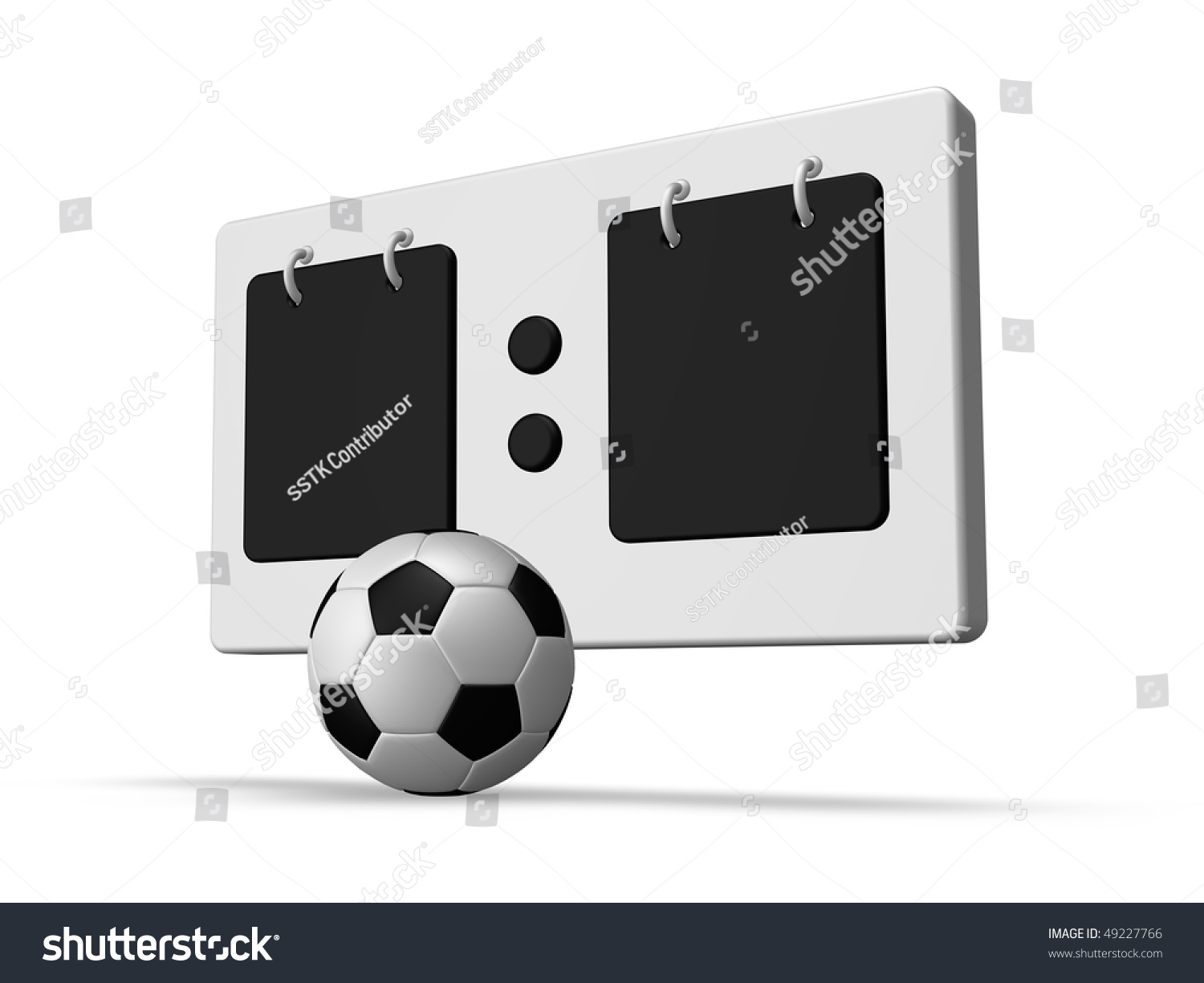 Scoreboard Soccer Ball On White Background Stock Illustration 49227766