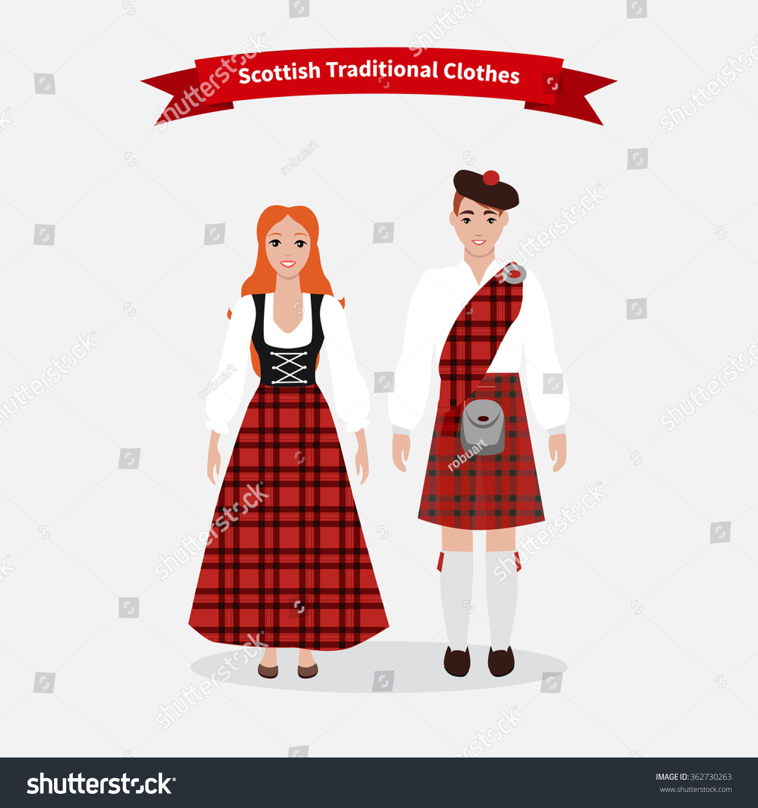 Scottish Traditional Clothes People. Culture Scotland, Clothing ...