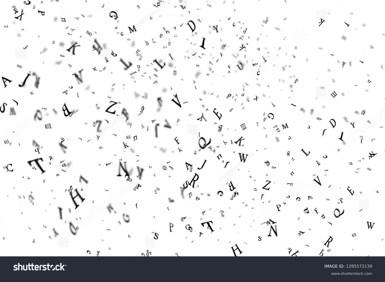 Scrambled Letters Overlay Screen Set Alphabet Stock Illustration