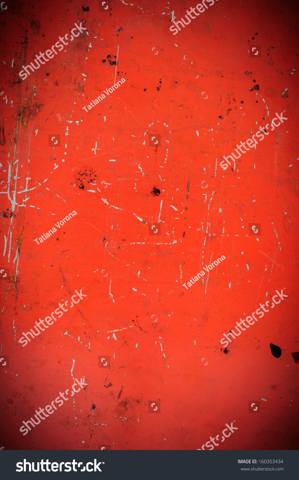 Scratched Red Metal Surface, Grunge Background Stock Photo 160353434 ...