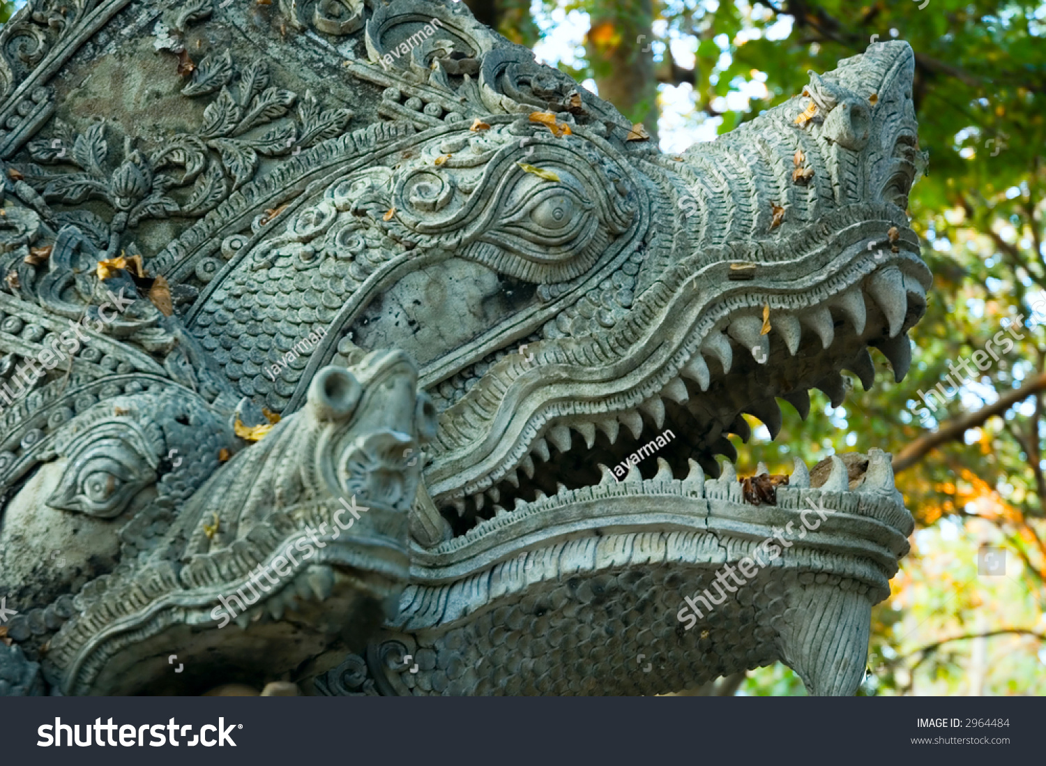 Sculpture Naga Mythical Creature Eastern Mythology Stock Photo 2964484 ...