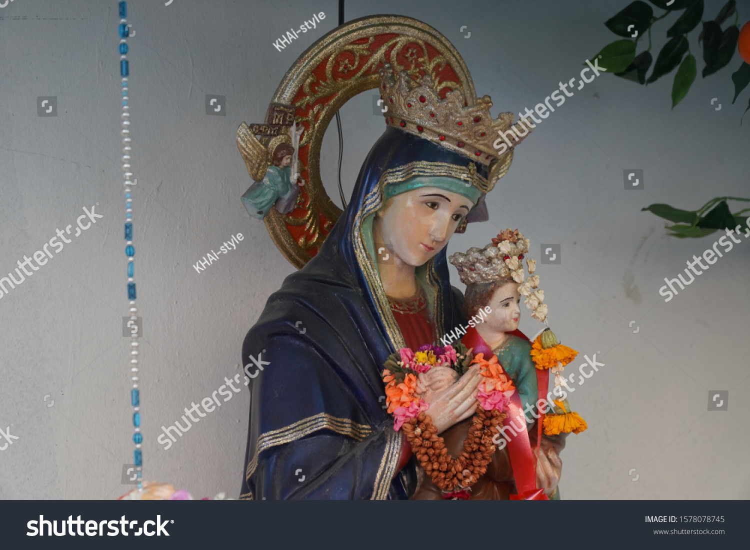 Sculpture Saint Mary Mother Jesus God Stock Photo 1578078745 | Shutterstock