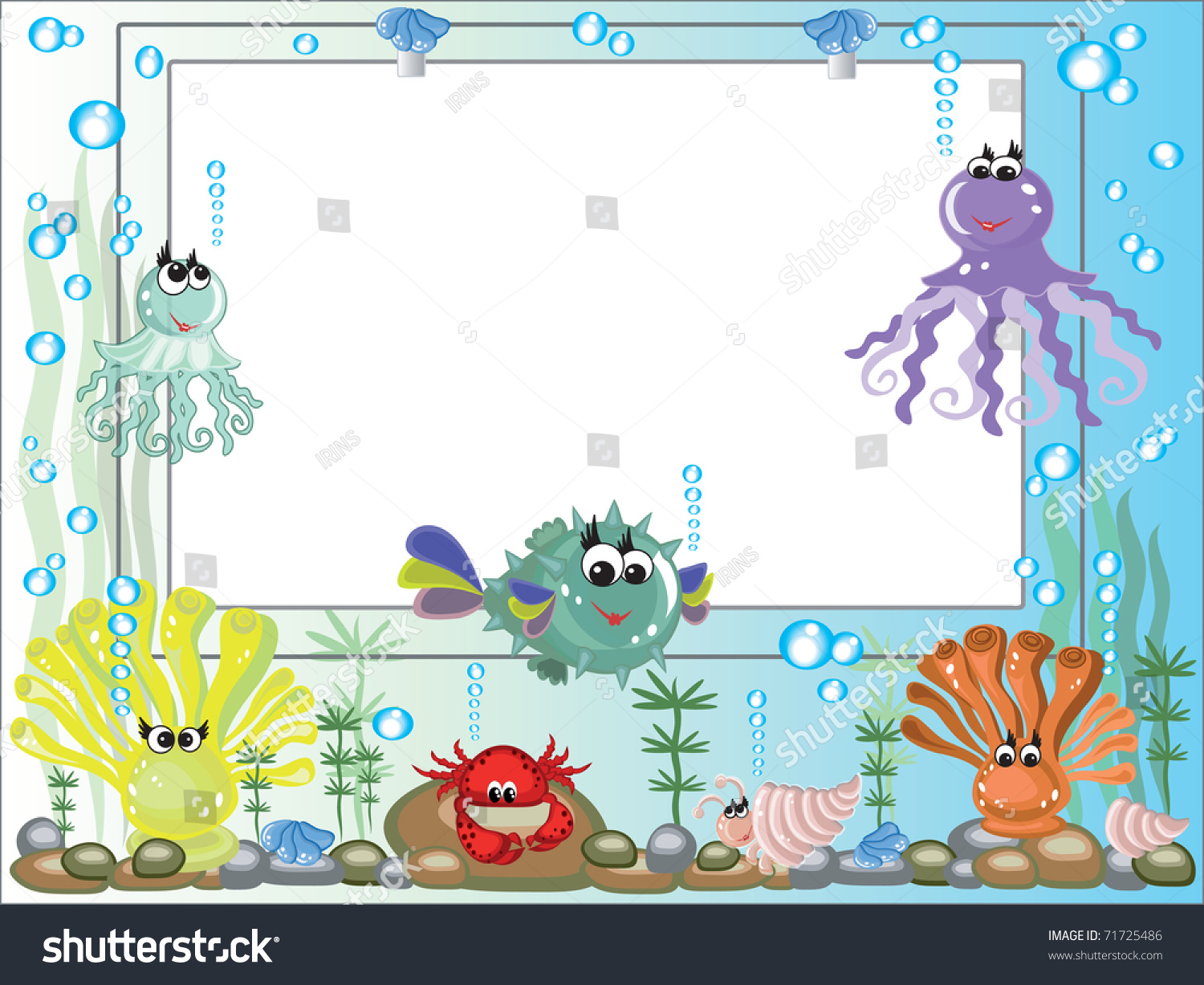 Sea Frame Stock Illustration 71725486