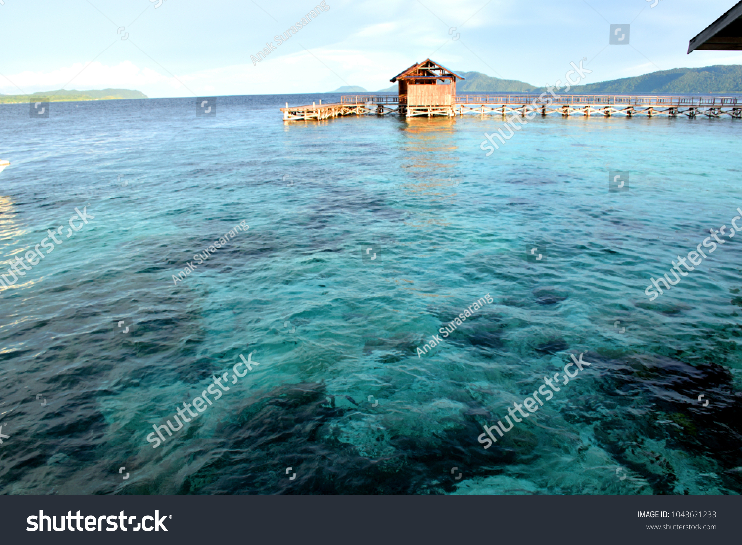 Sea Water Background Landscape Kampoeng Bni Royalty Free