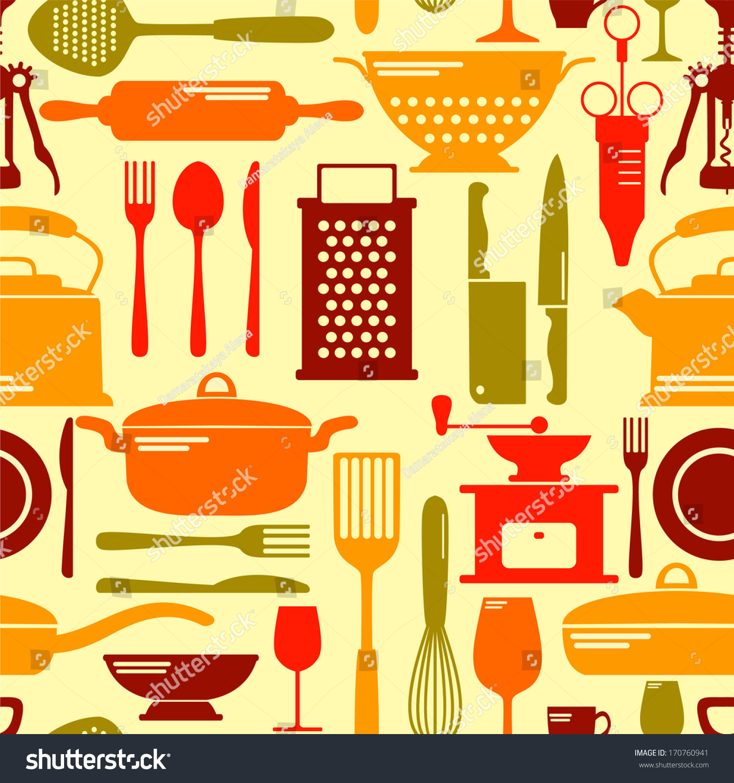 Customizable kitchen wallpaper idea