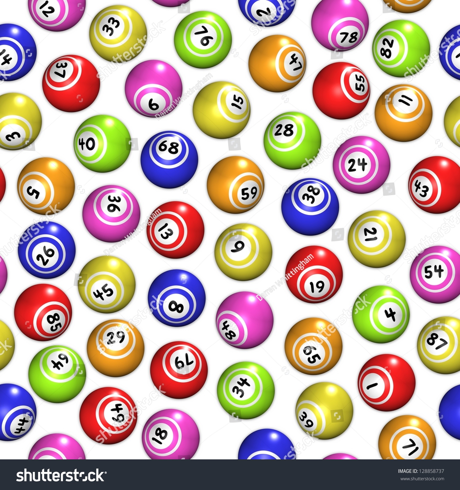 Seamless Background Made Bingo Balls Stock Illustration 128858737 ...