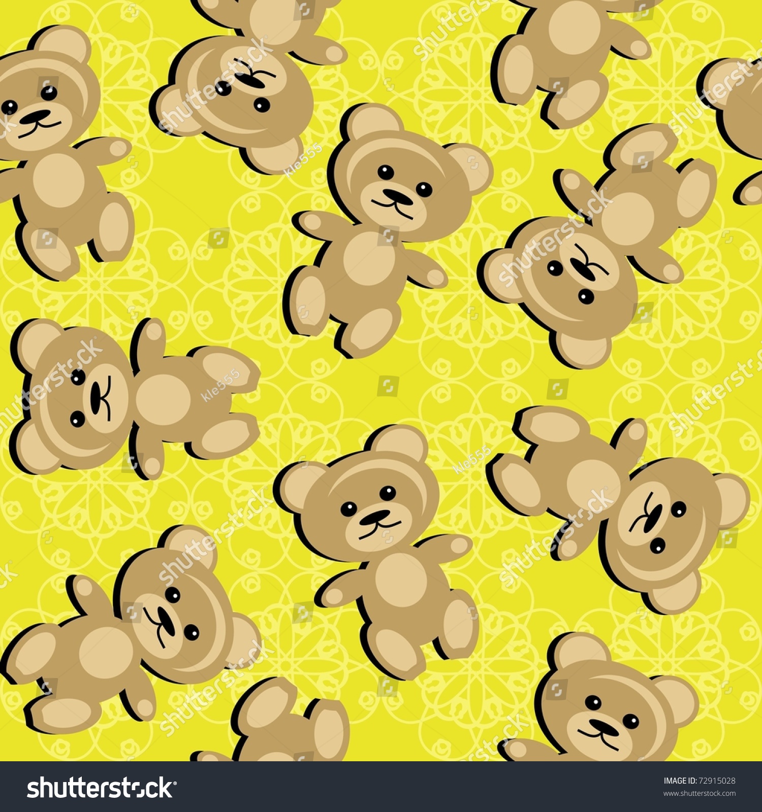 Seamless Background With Teddy Bears Stock Photo 72915028 : Shutterstock