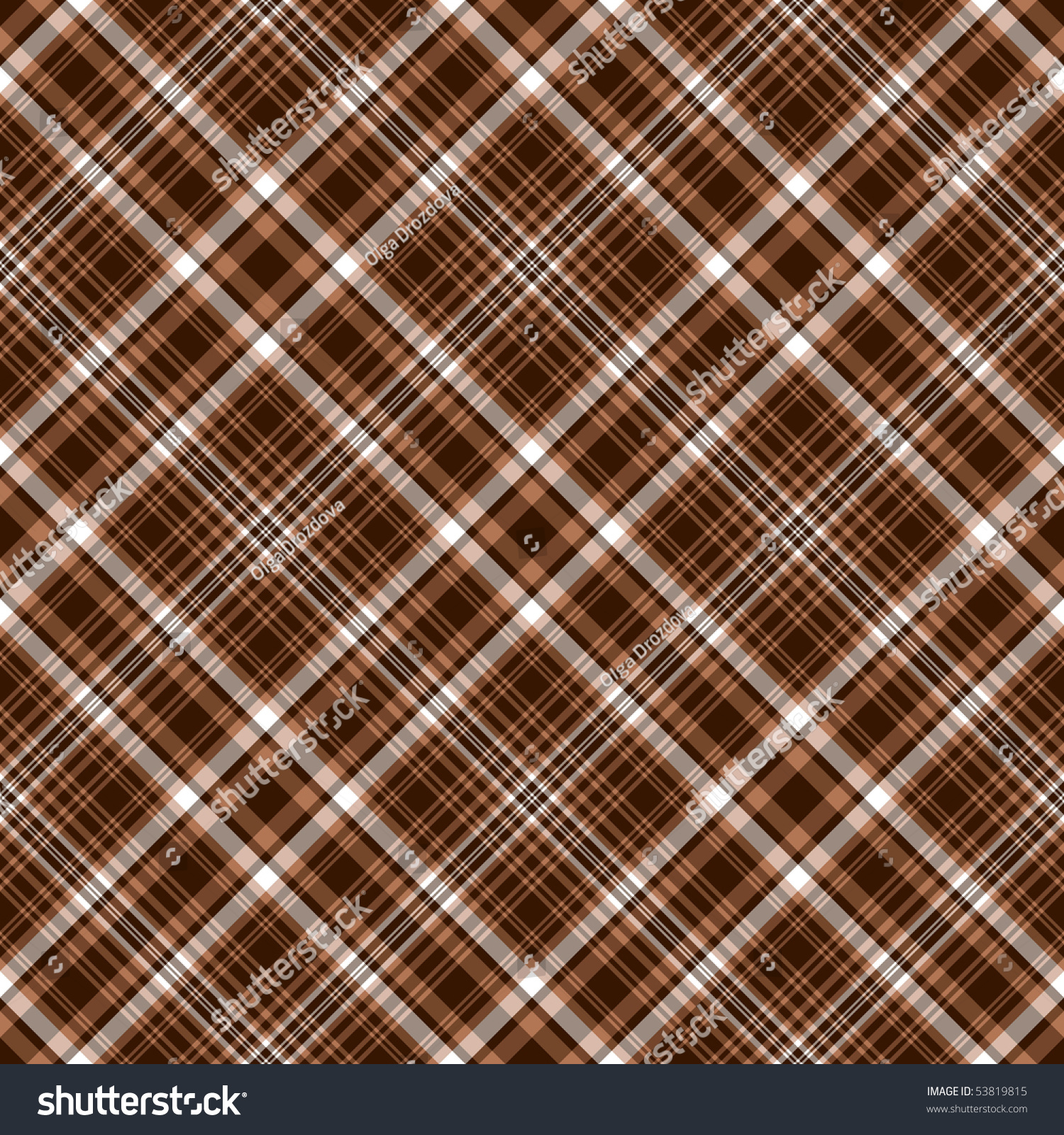 Seamless Brown And White Checkered Diagonal Pattern Stock Photo ...