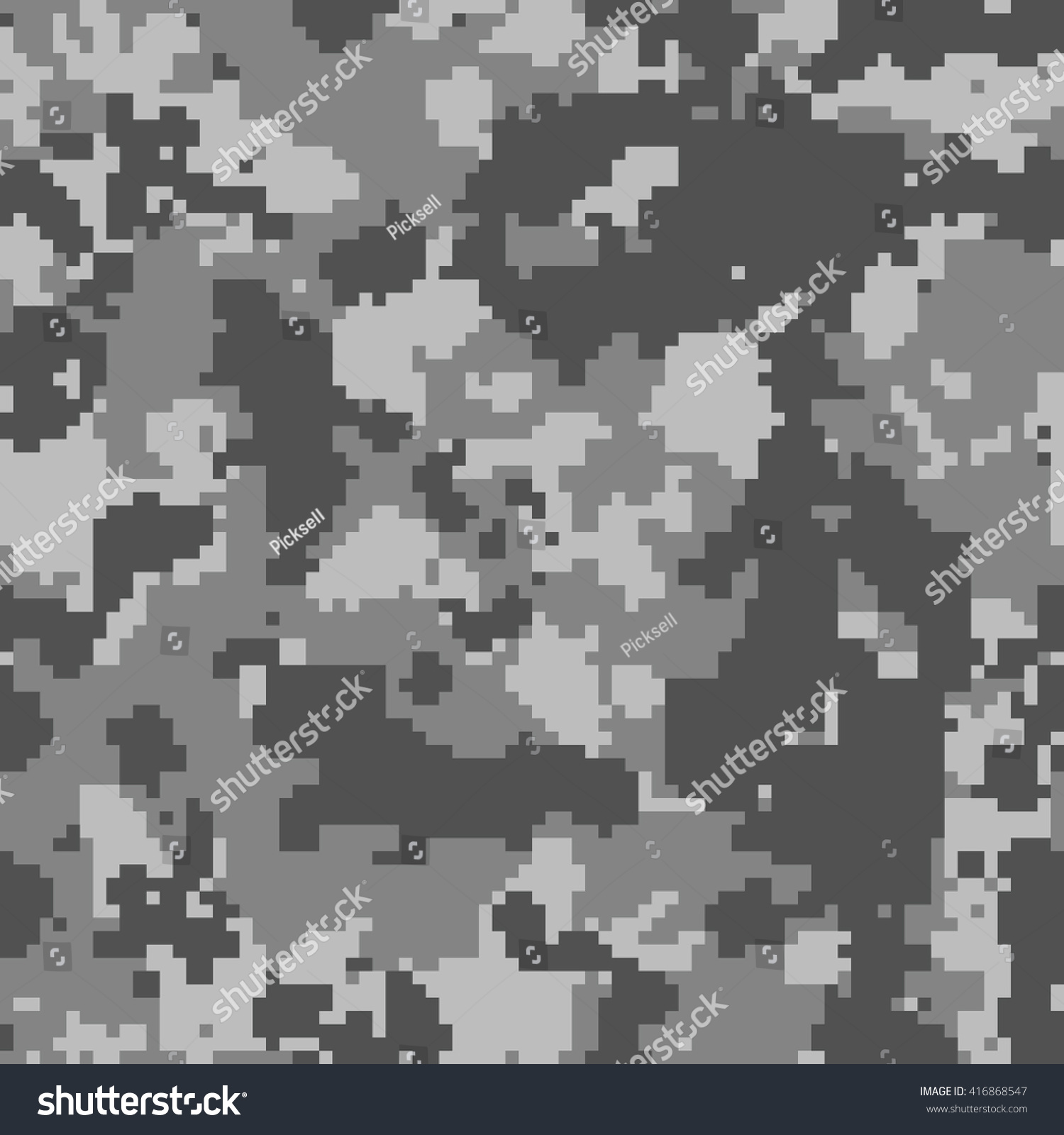 Seamless Digital Pixel Urban Gray Camo Stock Illustration 416868547 ...