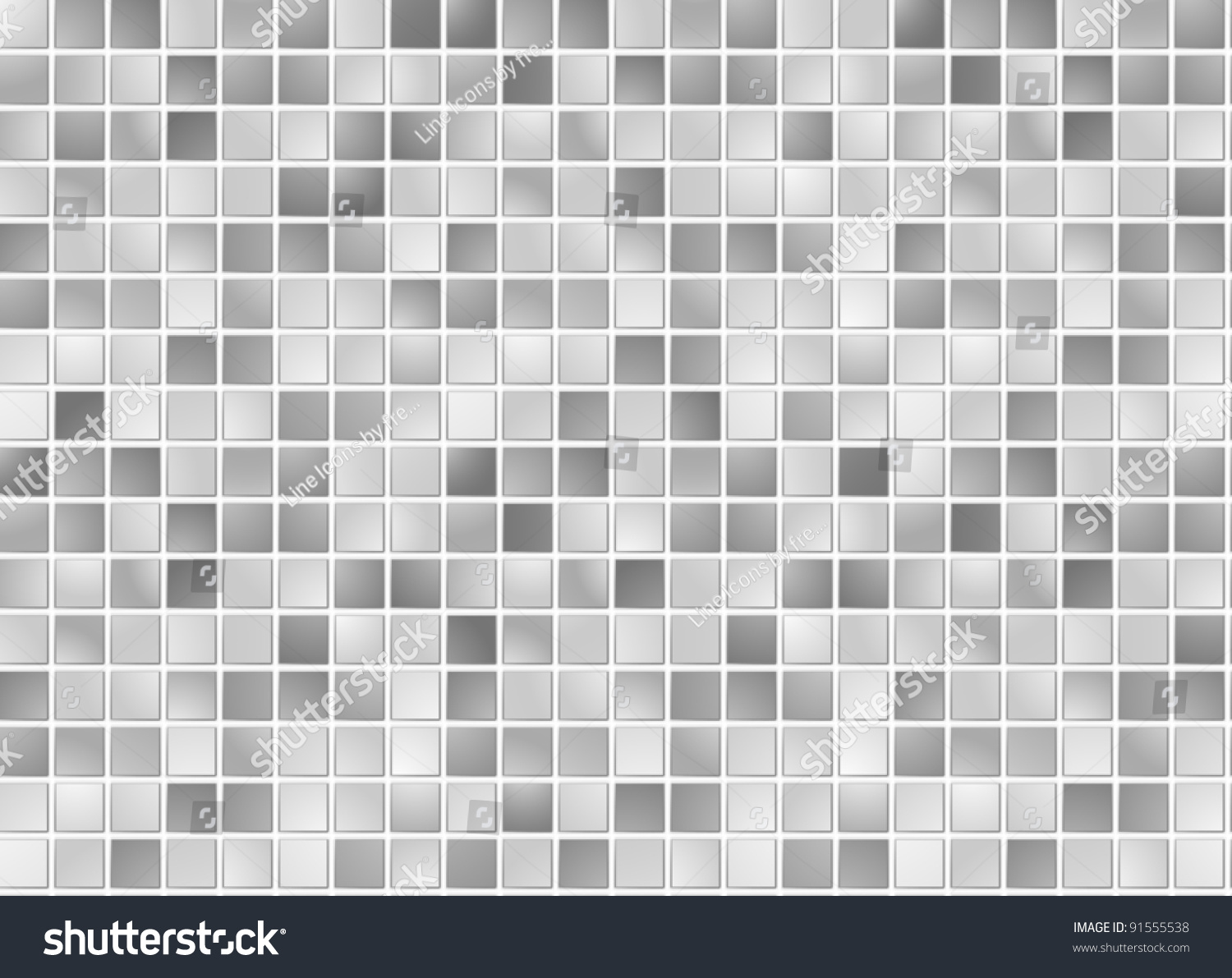 Seamless Grey Square Tiles Pattern Stock Illustration 91555538 ...