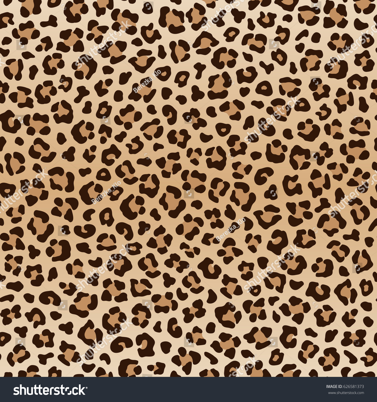 Seamless Leopard Pattern Animal Print Raster Stock Illustration ...