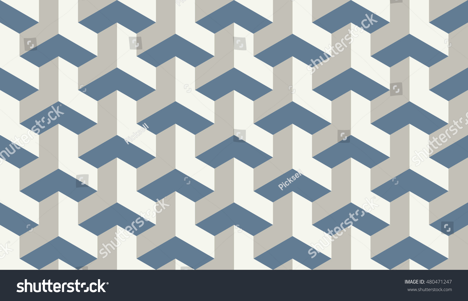 Seamless Light Blue Op Art Trilateral Stock Illustration 480471247 ...