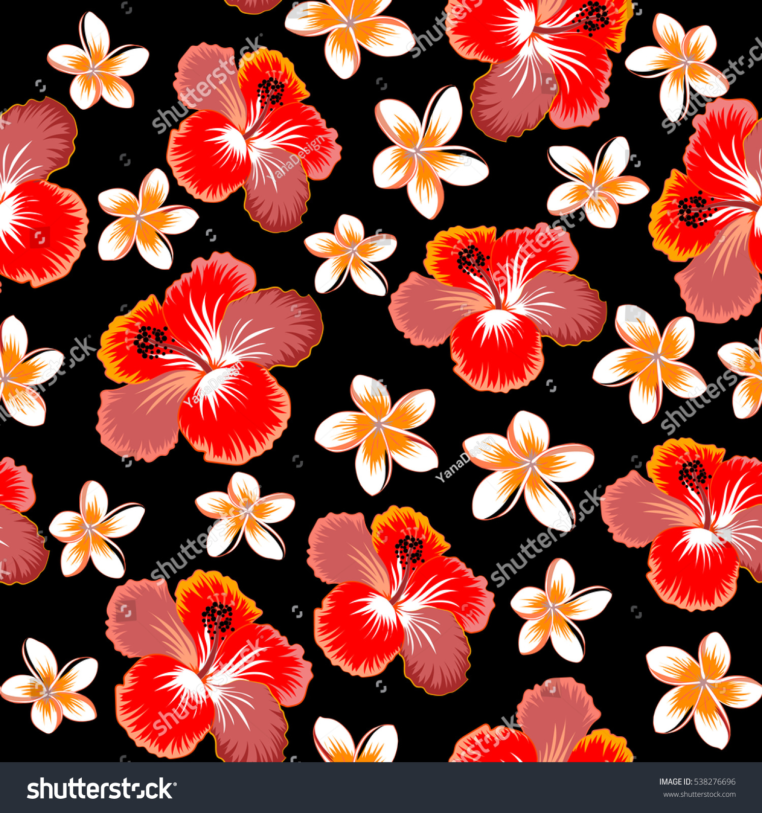 Seamless Pattern Aloha Hawaii Luau Party Stock Illustration 538276696 ...