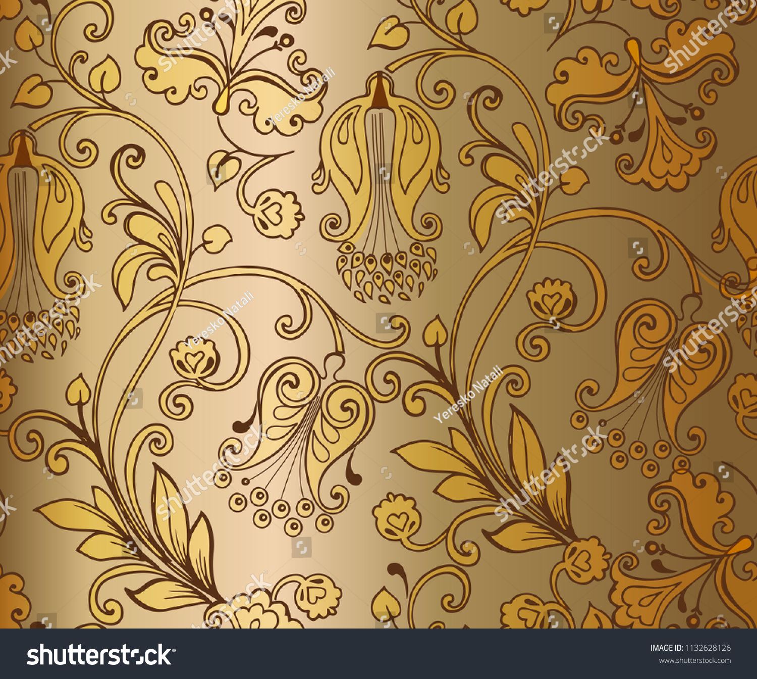 Batik Gold Images Stock Photos And Vectors Shutterstock