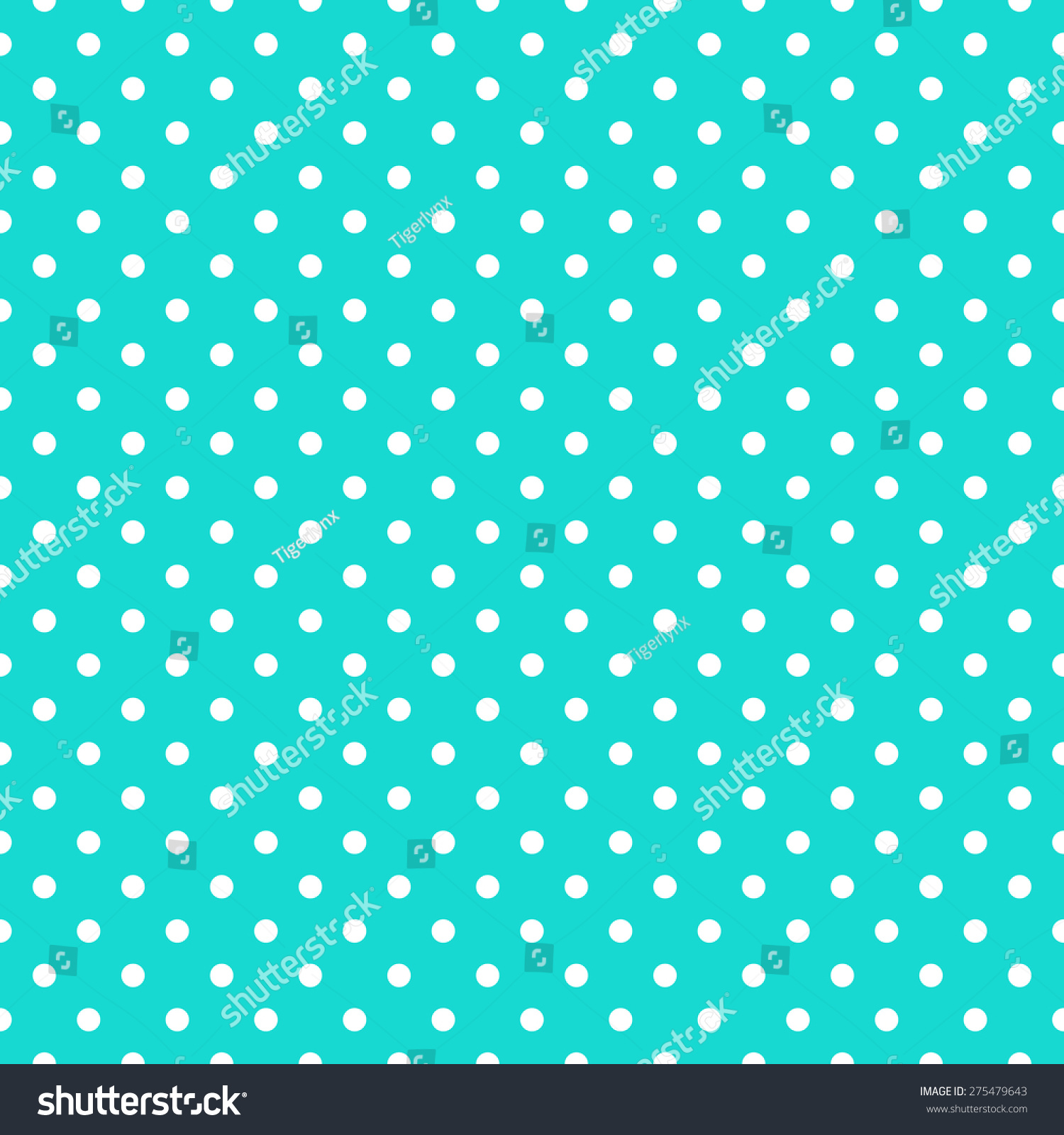 Seamless Repeating Classic Polka Dot Spotty Pattern With White Spots On ...