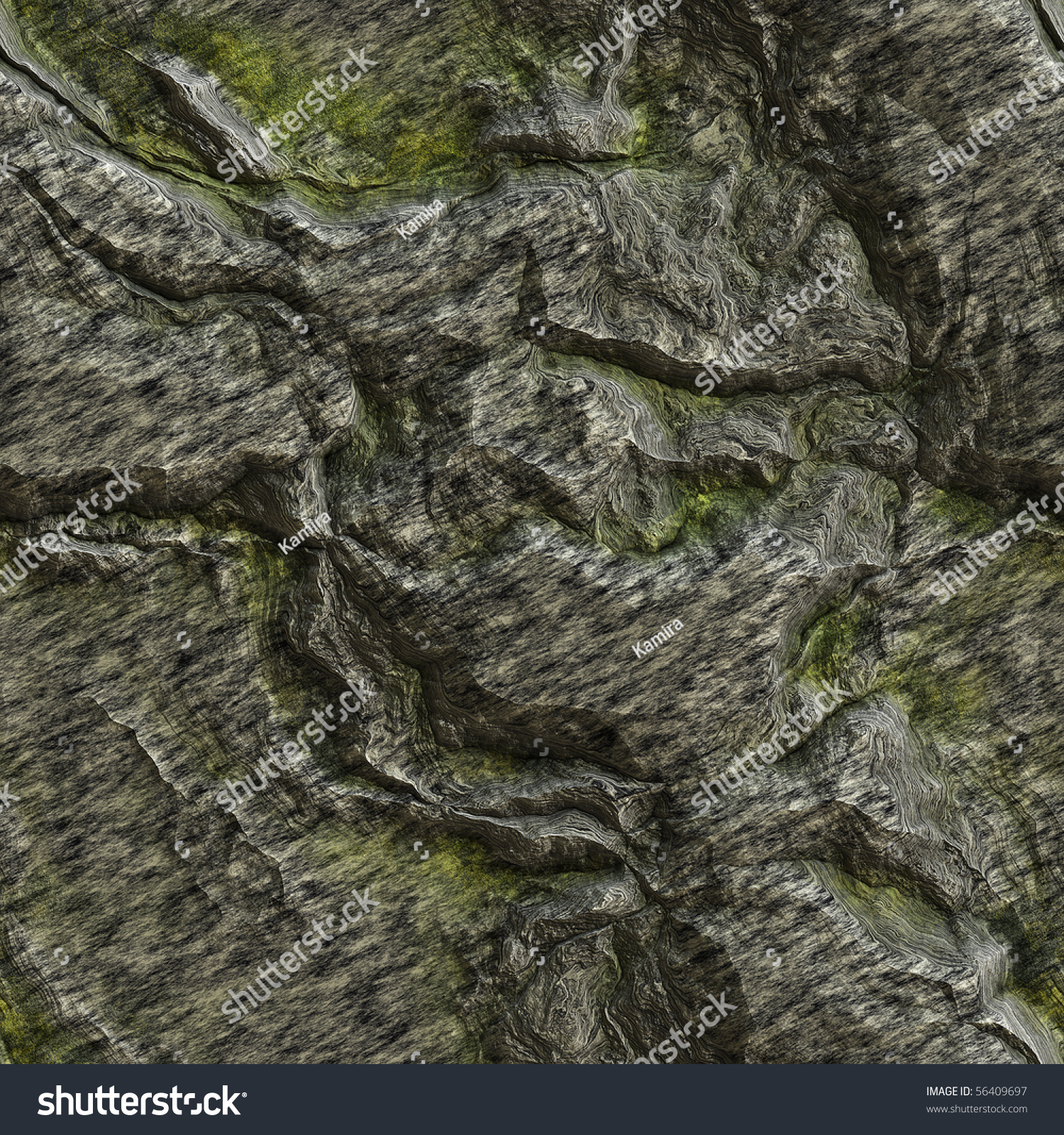 Seamless Texture Lichen Covered Rock Stock Illustration 56409697 ...