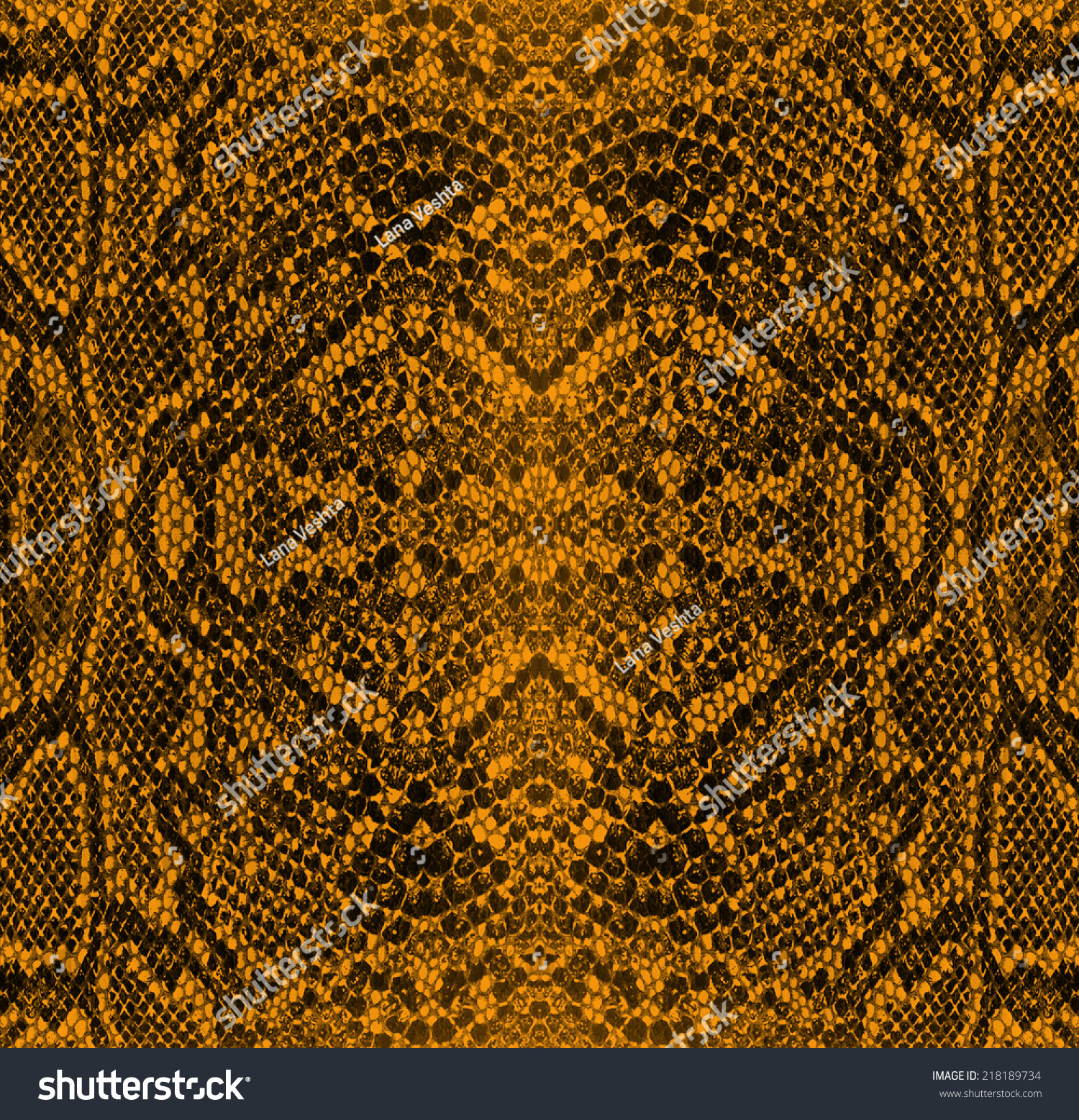 Seamless Texture Orange Reptile Skin Stock Photo 218189734 : Shutterstock