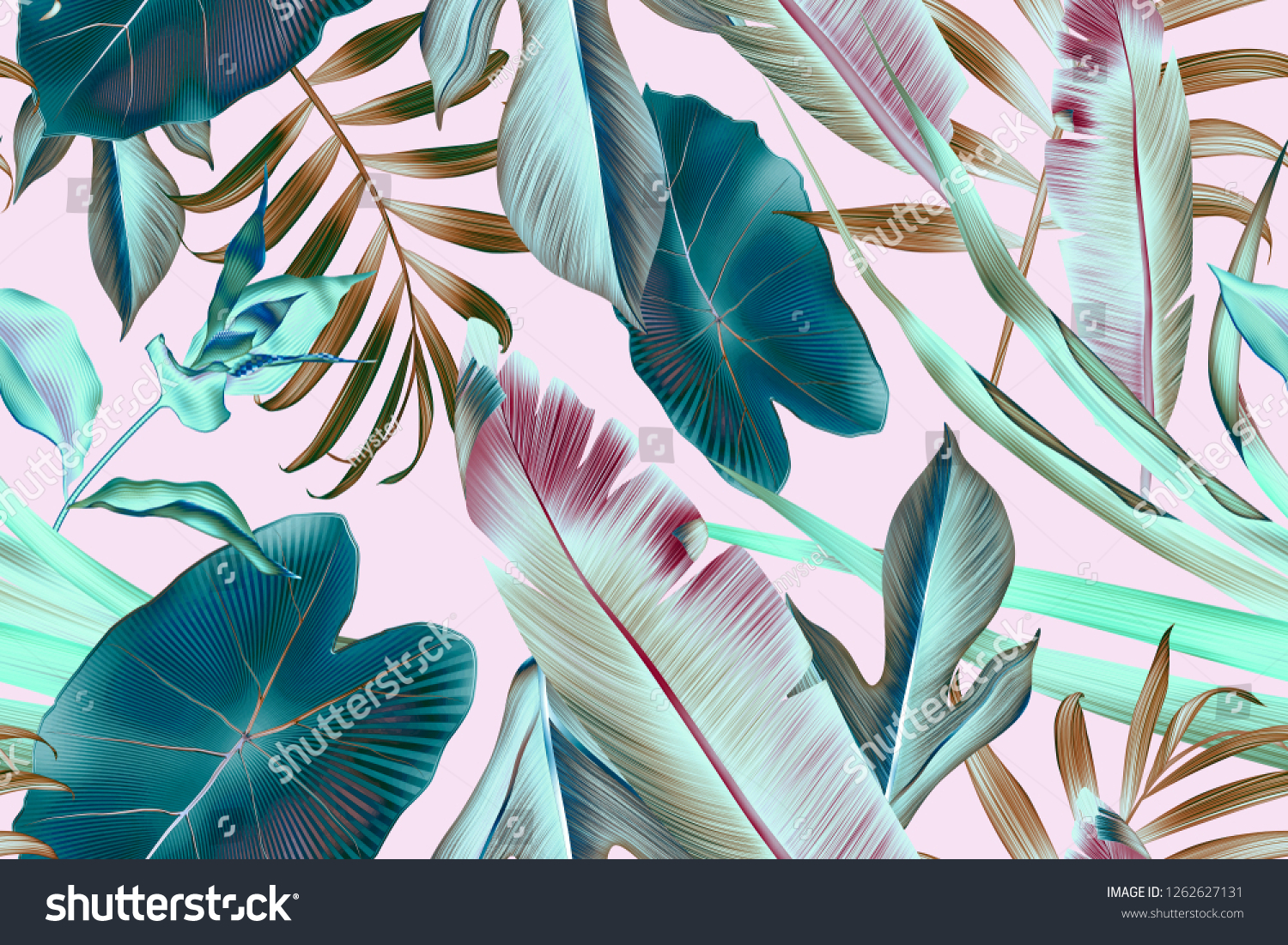 Exotic Leaves Hawaiian Style Caribbean Plants Botanical Eco Pattern,60CM Over Knee High Socks Exotic Leaves Hawaiian Style Caribbean Plants Botanical Eco Pattern,60CM Over Knee High Socks