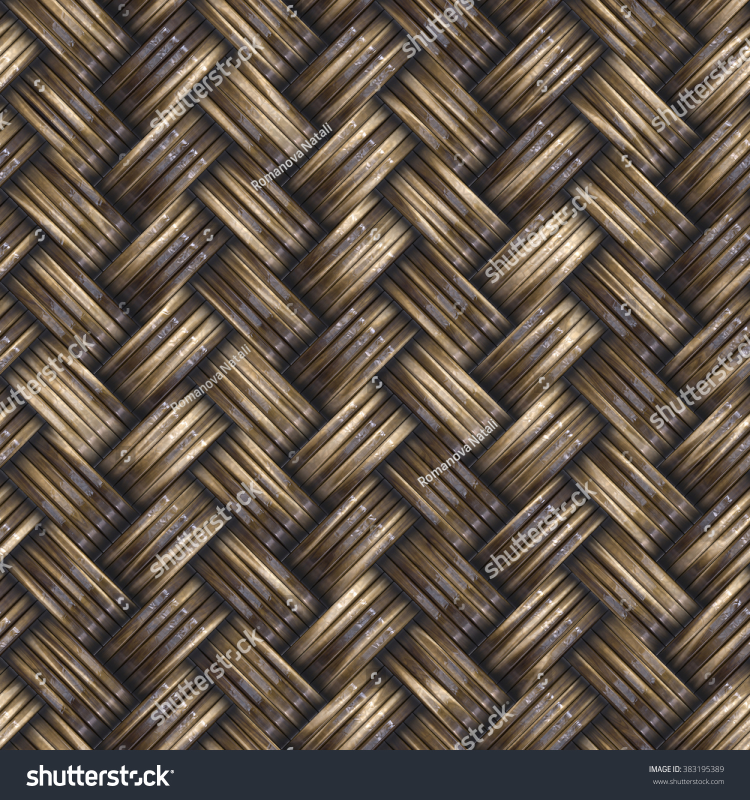 Seamless Wicker Basket Texture Background High Stock Illustration 383195389