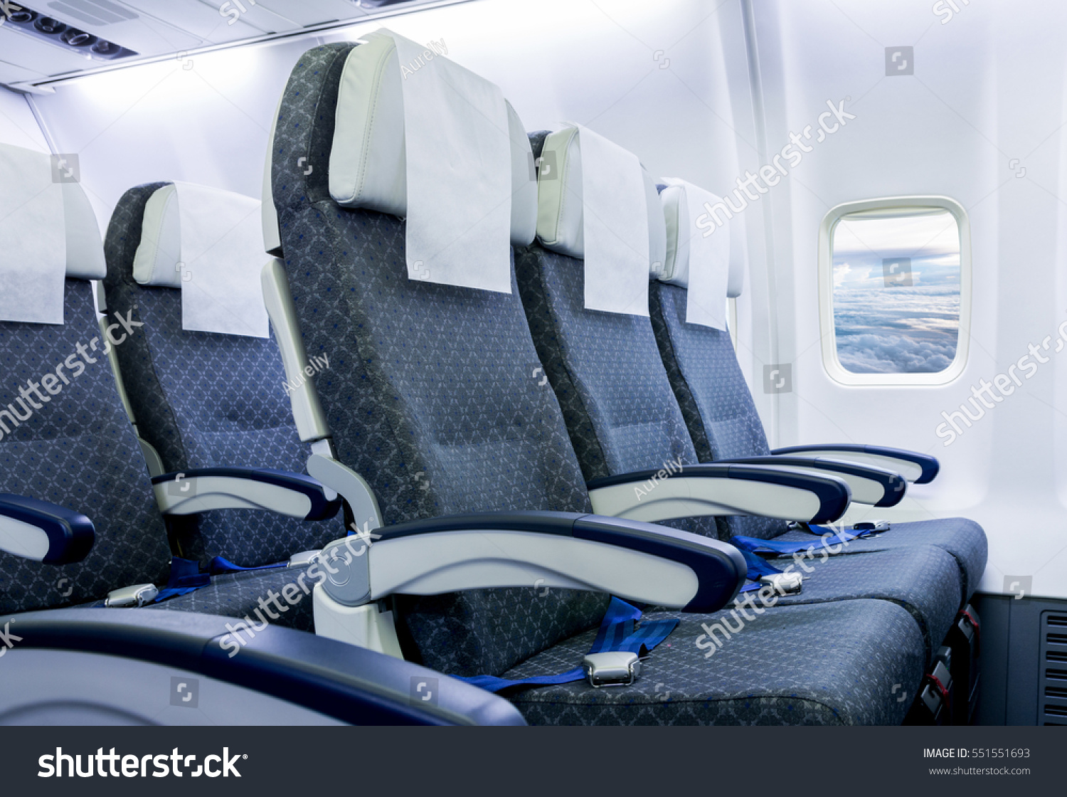 Seat Rows Airplane Cabin Stock Photo 551551693 | Shutterstock