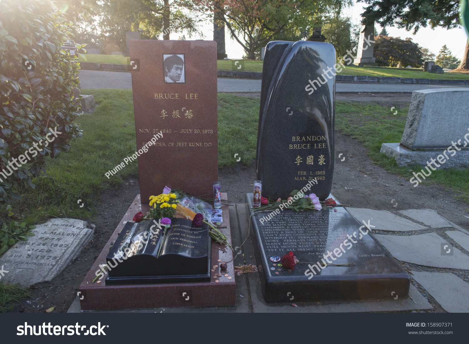 brandon lee and bruce lee's grave site