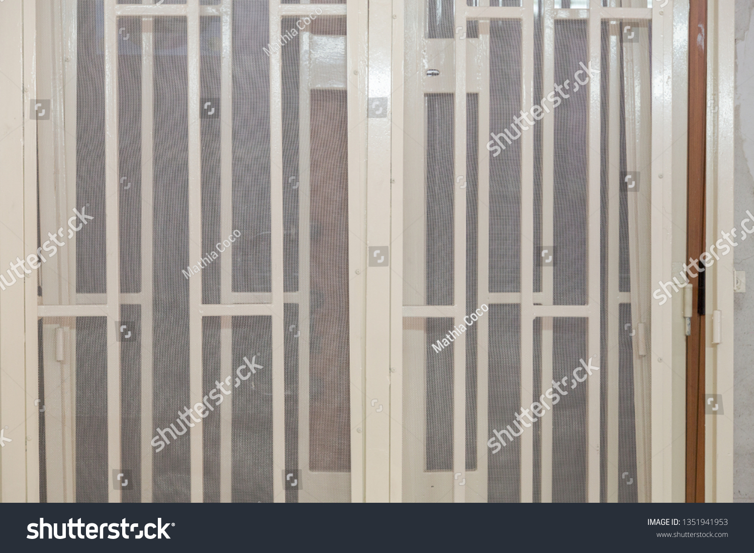 Security Door Mosquito Net Bars Stock Photo Edit Now