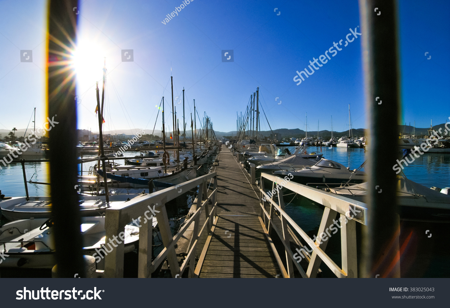 Security Gates Entrance Dock Gangplank Boats Stock Photo Edit Now