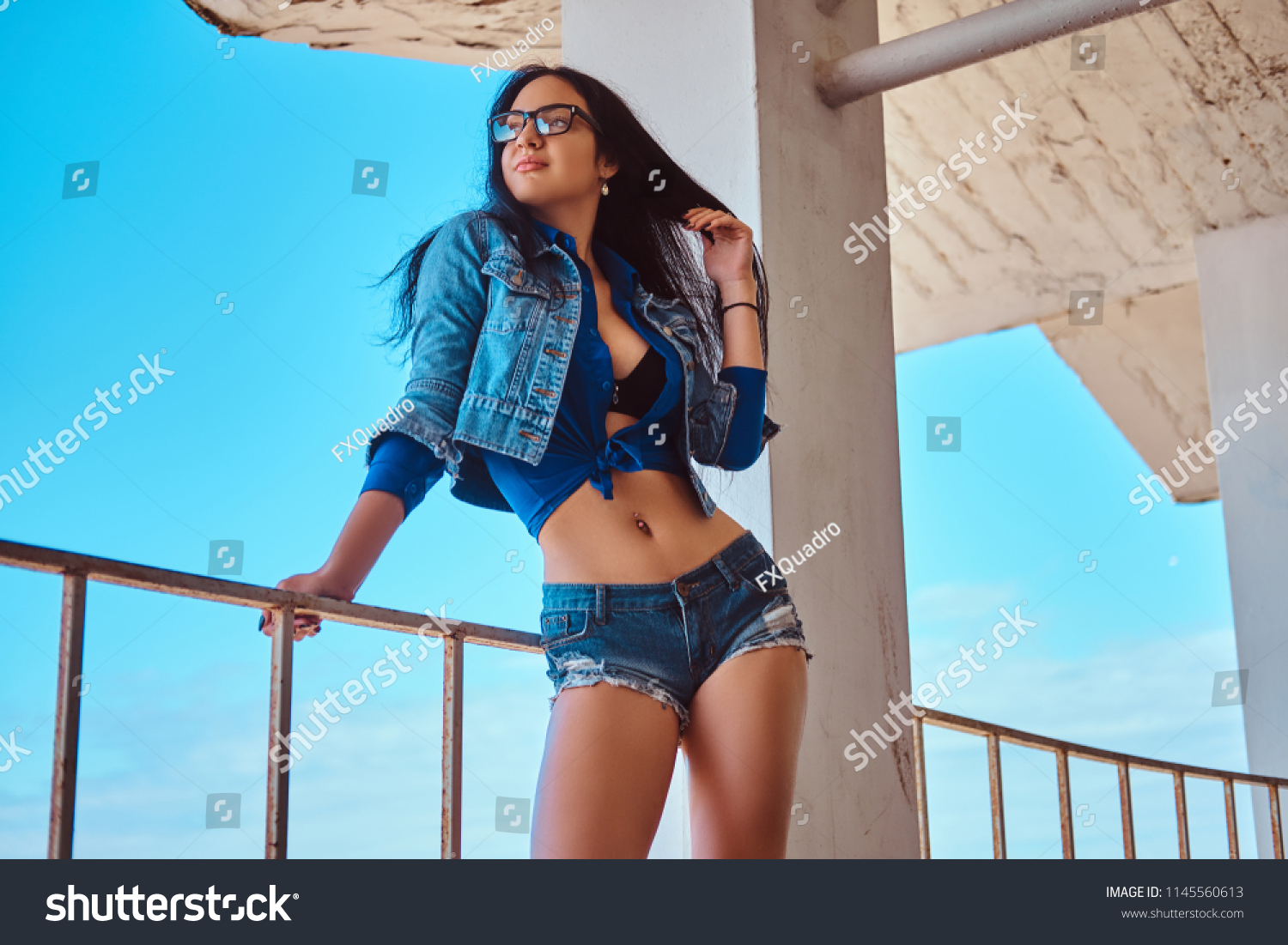 Hot girls being sexy and seductive Seductive Sexy Brunette Girl Wearing Short Stock Photo Edit Now 1145560613