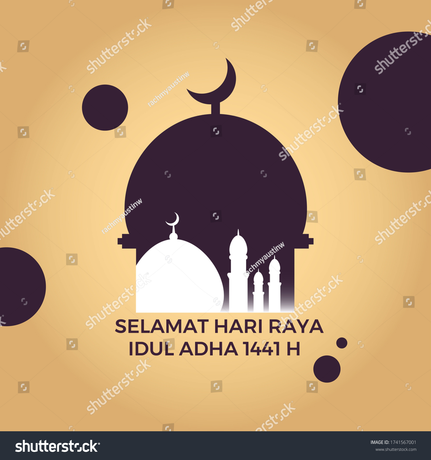 Selamat Hari Raya Idul Adha 1441 Stock Illustration 1741567001