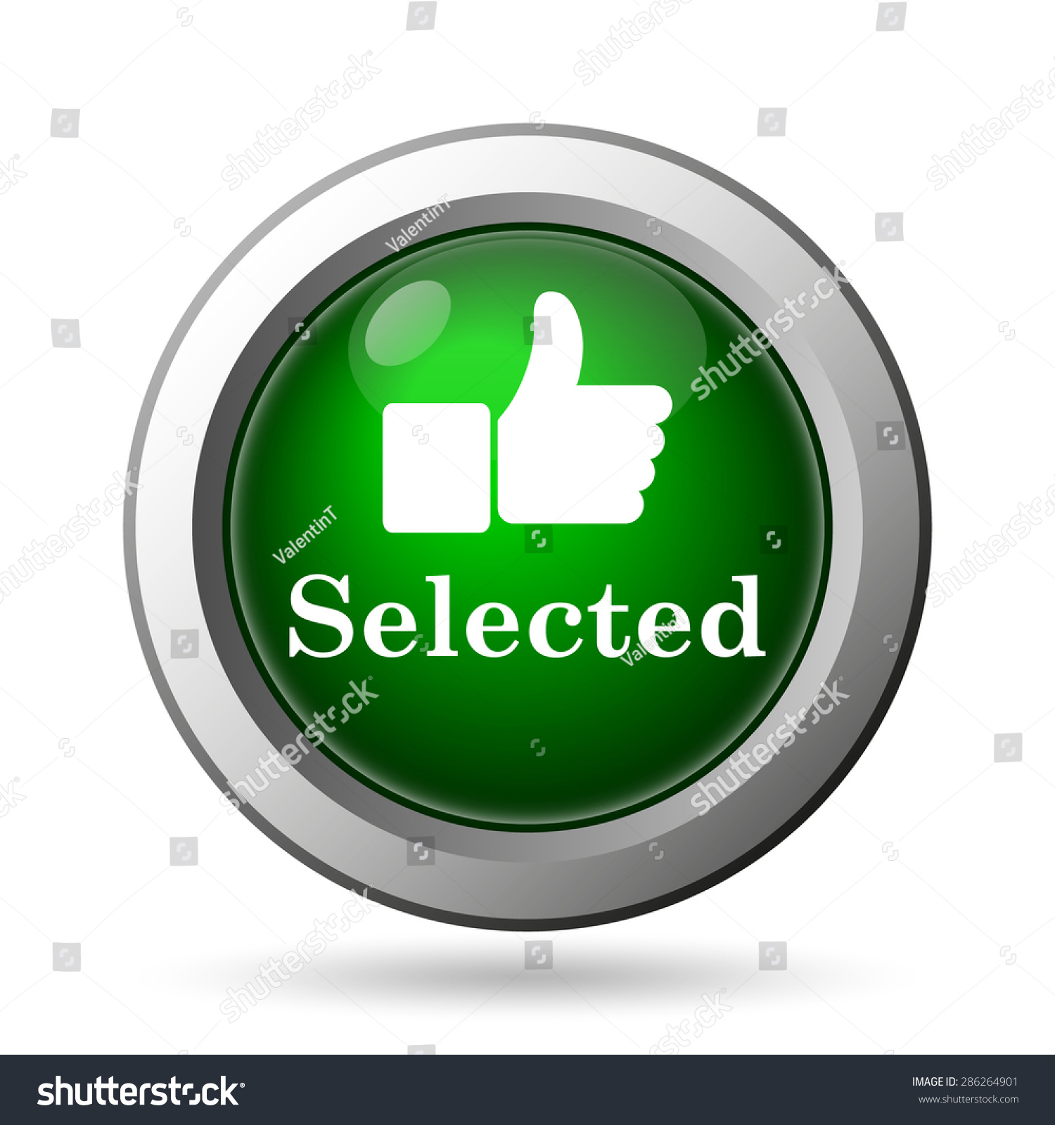 Selected Icon Internet Button On White Stock Illustration 286264901 ...