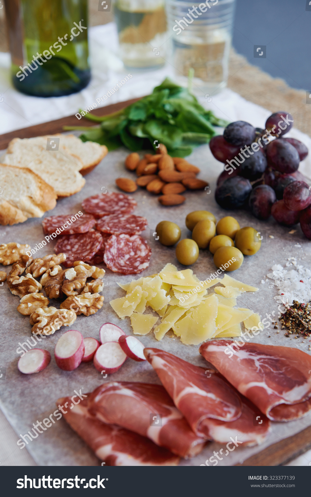 Selection Cured Meat Charcuterie Salami Coppa Stock Photo 323377139 ...