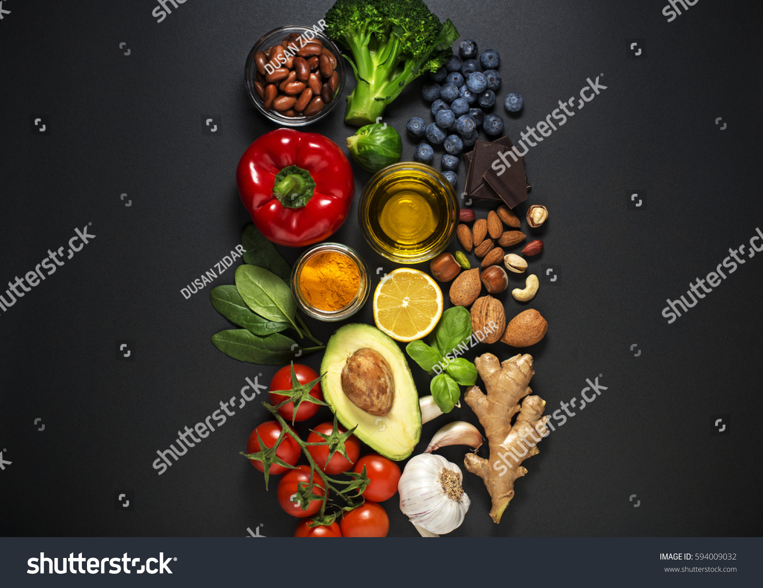 Selection Healthy Food Healthy Diet Foods Stock Photo Edit Now 594009032