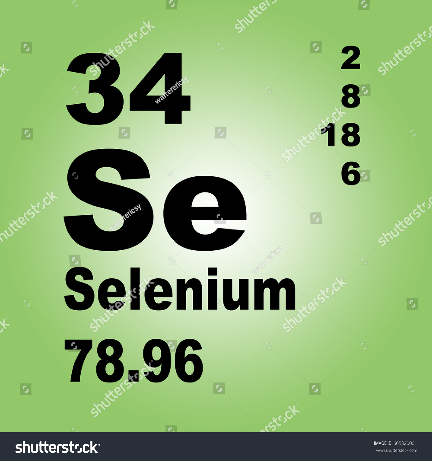 Selenium Periodic Table Elements Stock Illustration 605320001