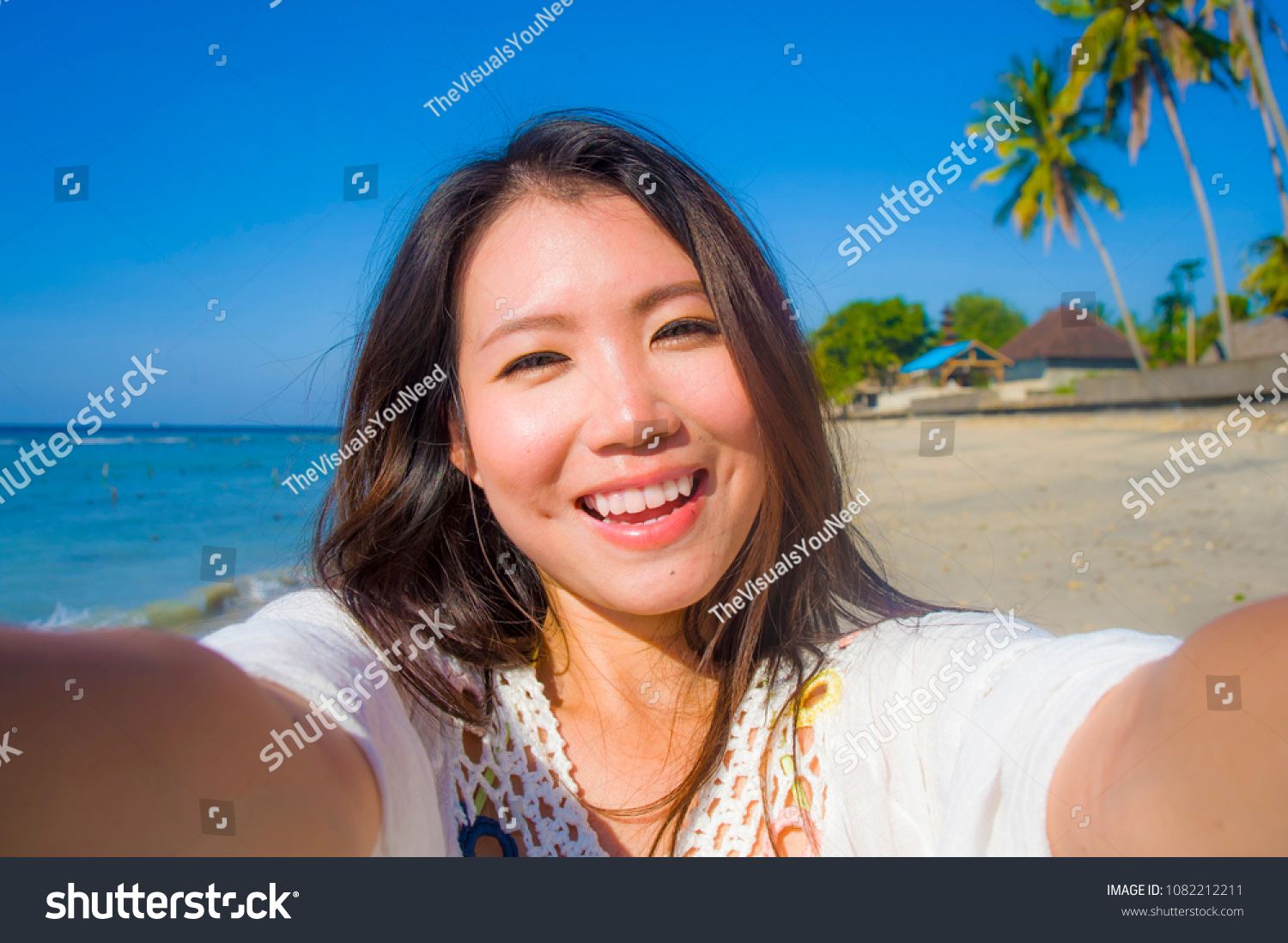 Self Portrait Gorgeous Beautiful Happy Asian Stock Photo Edit Now
