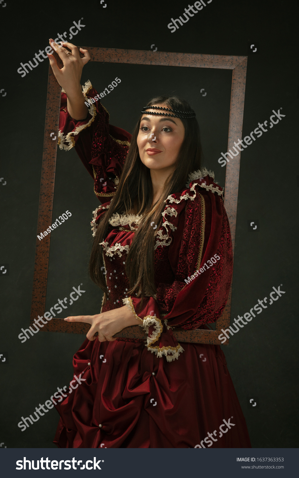 Self Portrait Portrait Medieval Young Woman Stock Photo 1637363353 ...