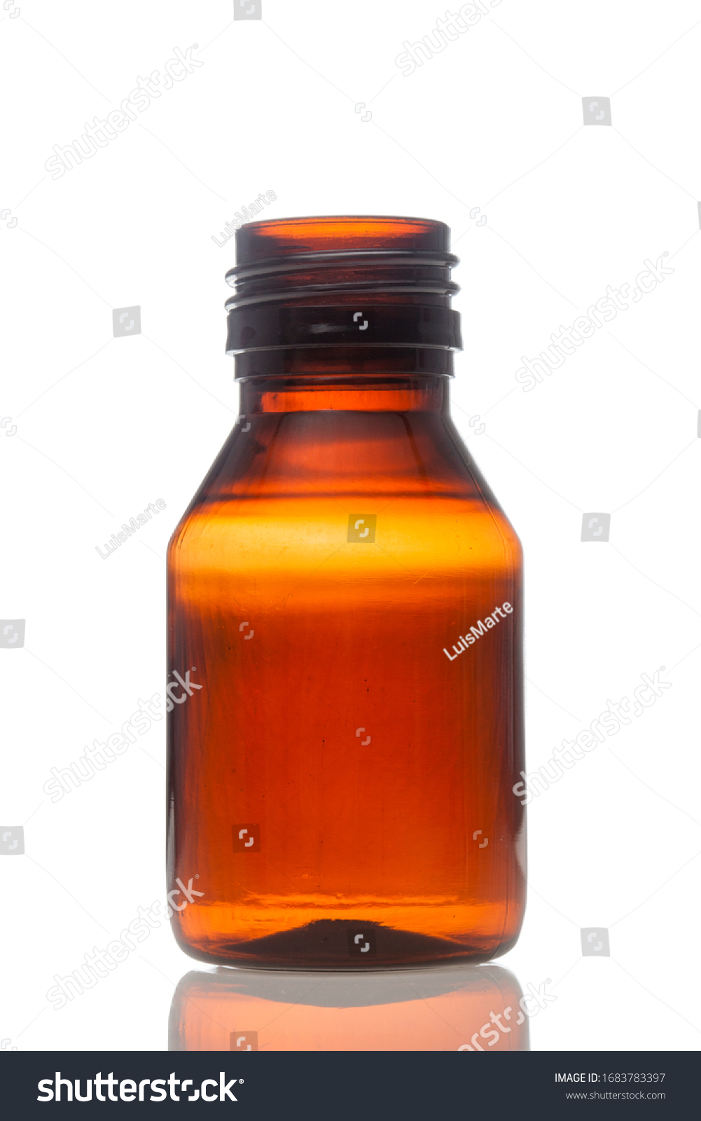 Semi Transparent Medicine Plastic Brown Bottle Stock Photo (Edit Now ...