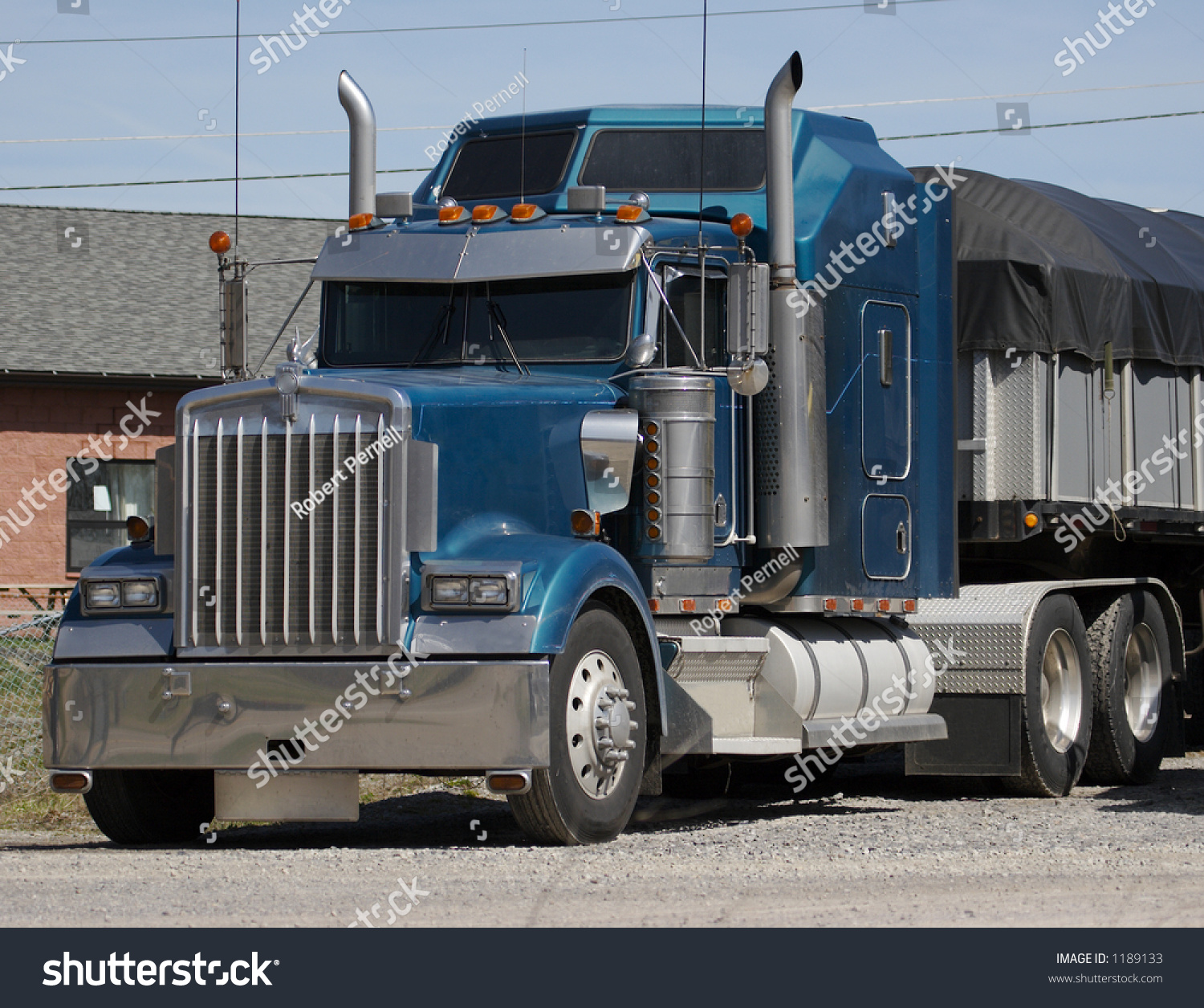 Semi Truck Front View Stock Photo 1189133 - Shutterstock