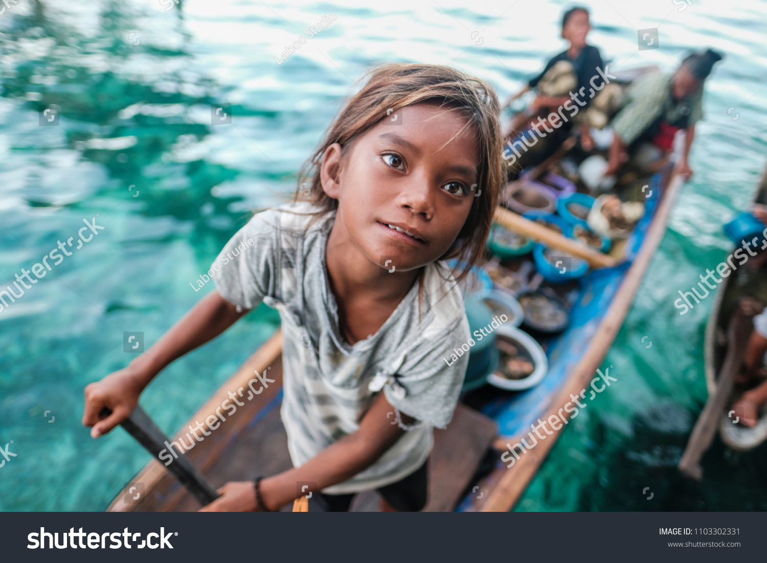 Semporna Sabah Malaysia 2242018 Children Bajau Stock Photo Edit Now 1103302331