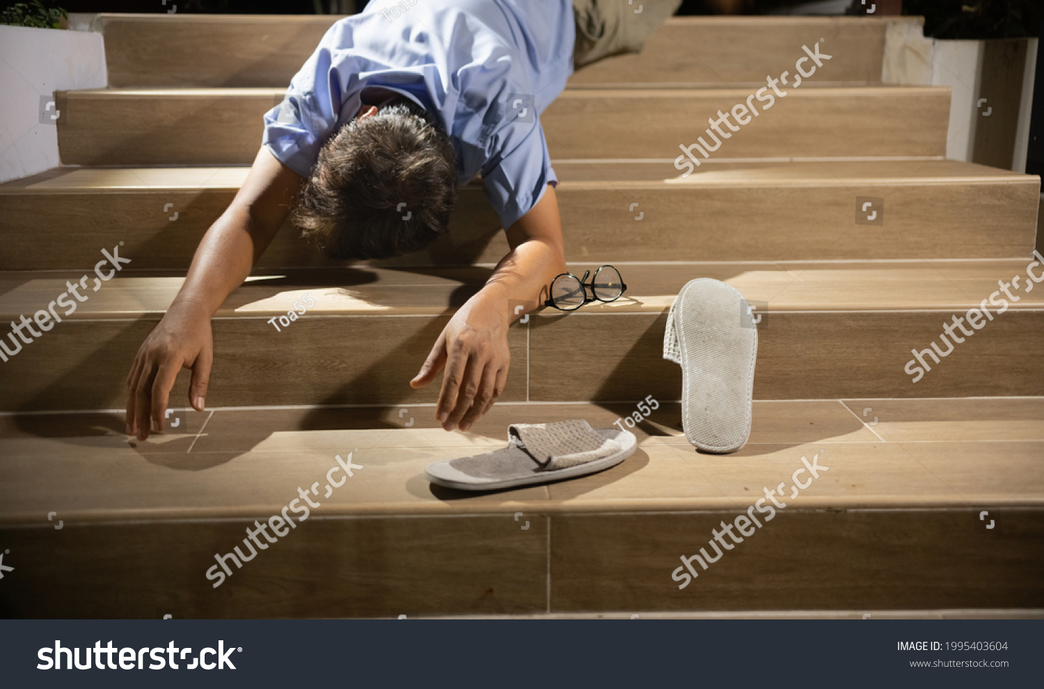 Senior Man Falling Down Stair By Stock Photo Shutterstock