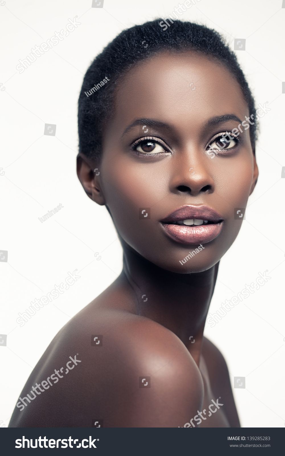 Sensual African Woman Against White Background Stock Photo (Edit Now ...