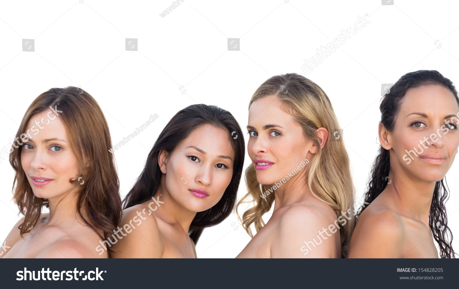 Sensual Nude Models Posing On White Stock Photo Edit Now