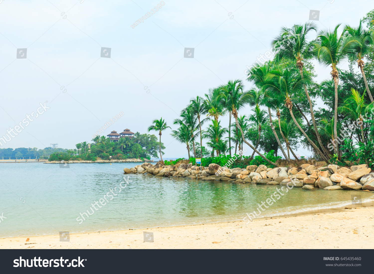 Sentosa Singapore May 22 17 Siloso Parks Outdoor Stock Image