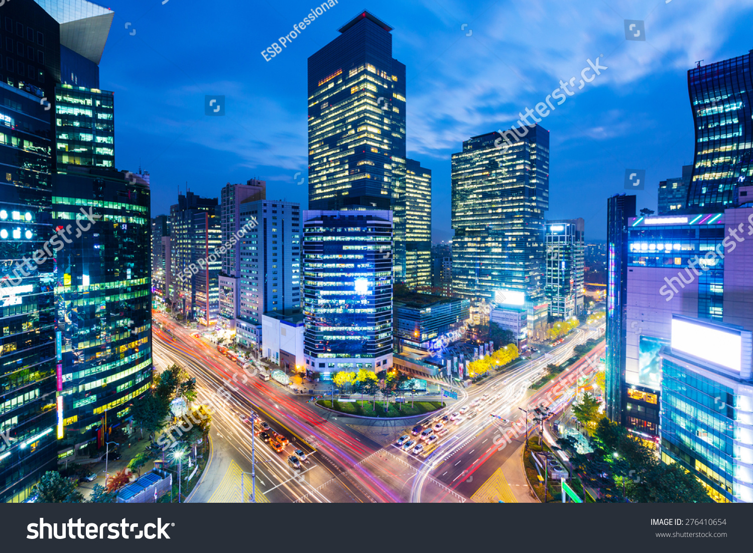 Seoul Skyline Gangnam District Stock Photo (Edit Now) 276410654 ...