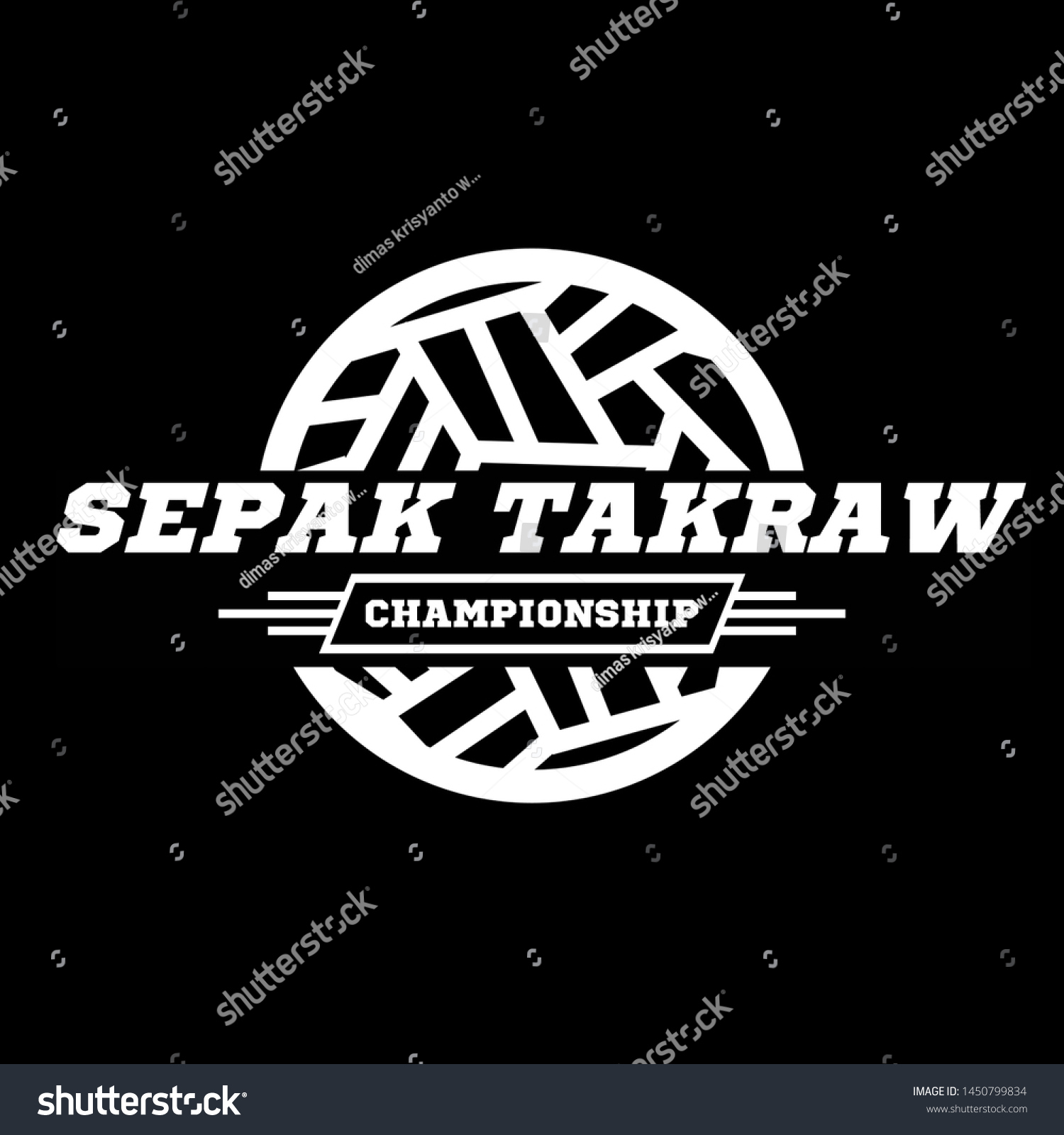 Sepak Takraw Games Sport Ball Logo Stock Illustration 1450799834