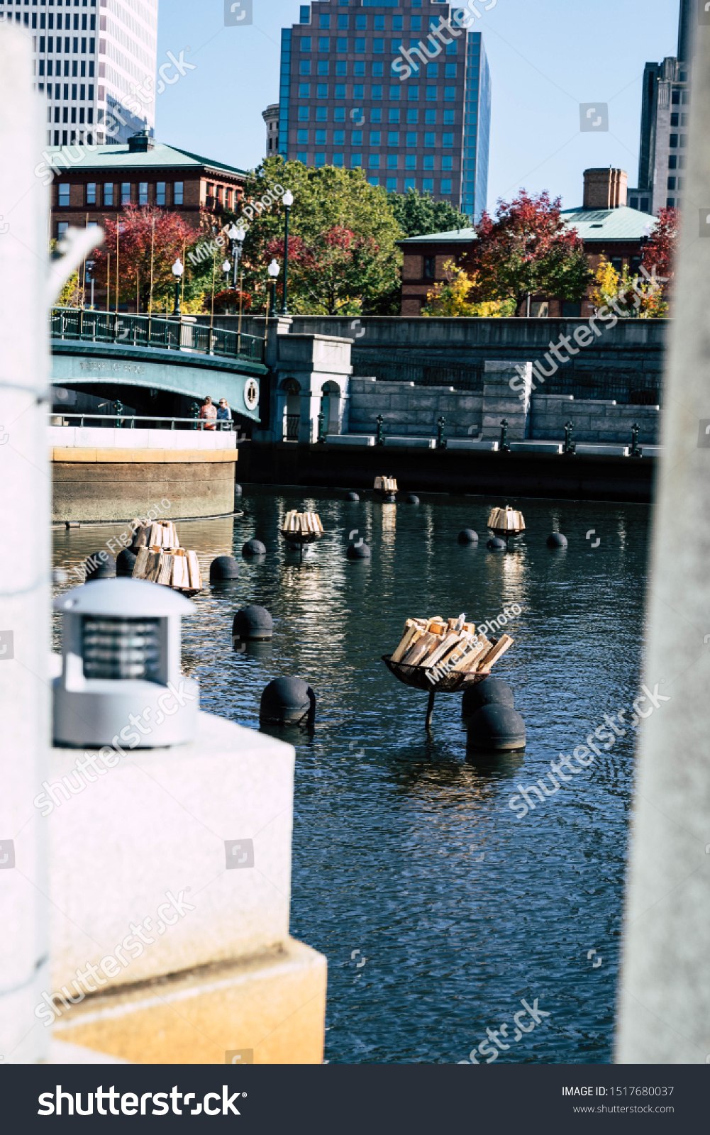 September 28 2019 Waterfire Presentation Providence Stock Photo