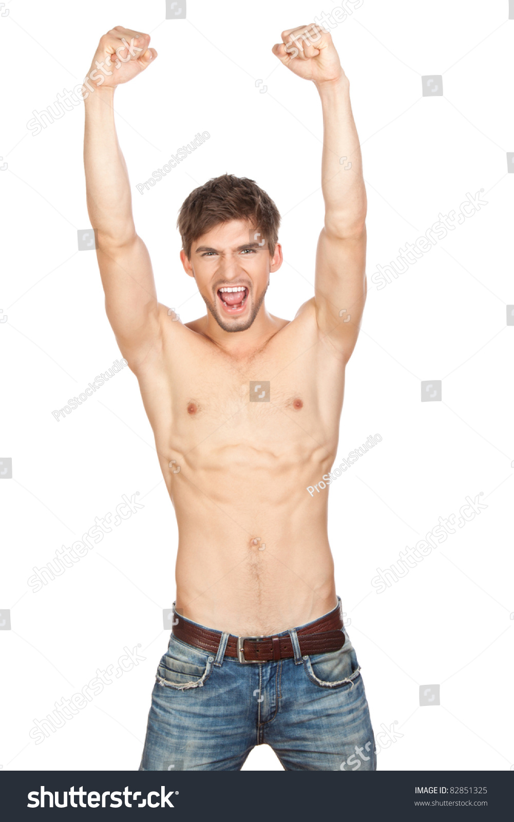 Muscular Young Naked Sexy Boy Posing Stock Photo 92182393 