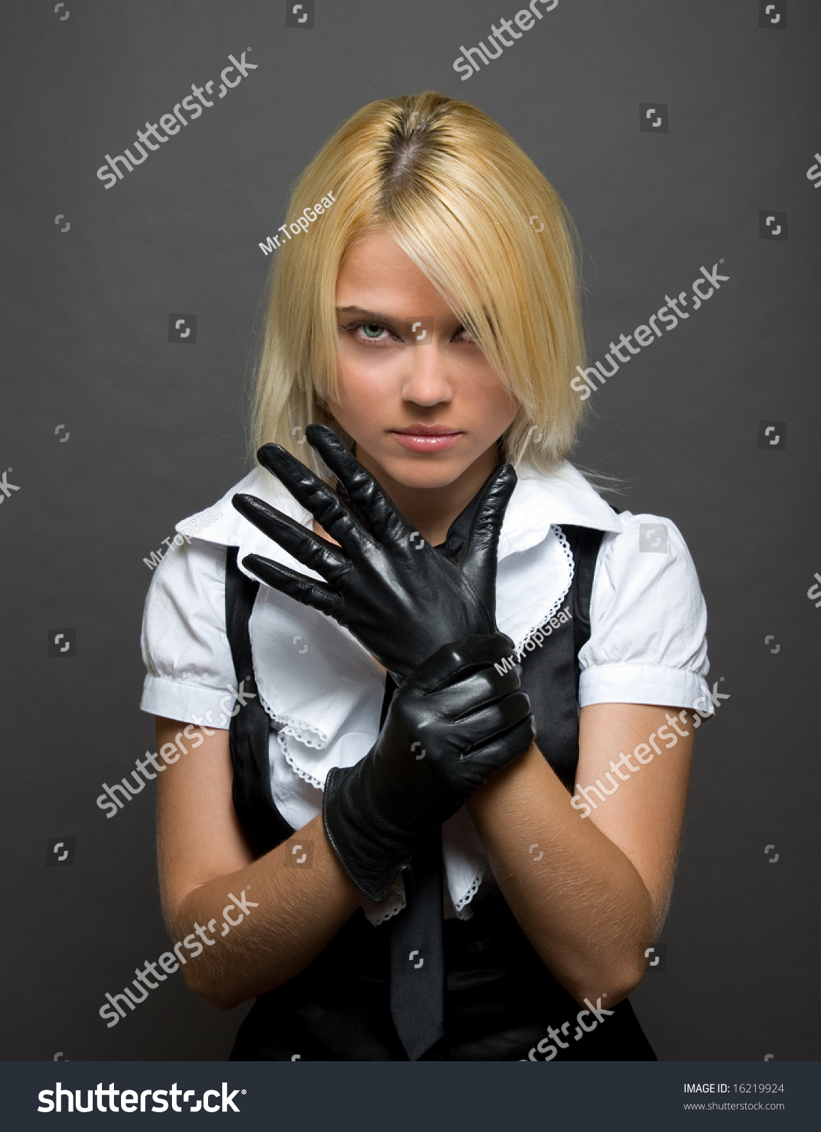 ladies in leather gloves