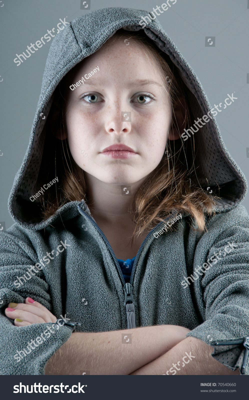 Serious Girl With Pretty Eyes Stock Photo 70540660 : Shutterstock