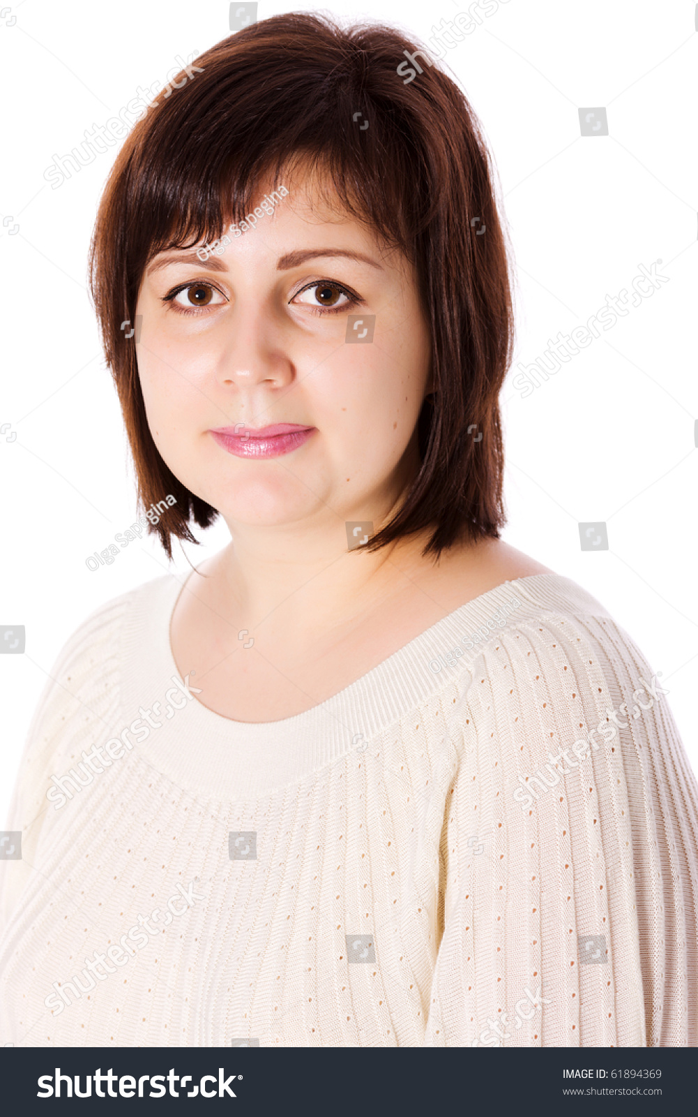 Serious Middle Age Woman Isolated On Stock Photo 61894369 - Shutterstock